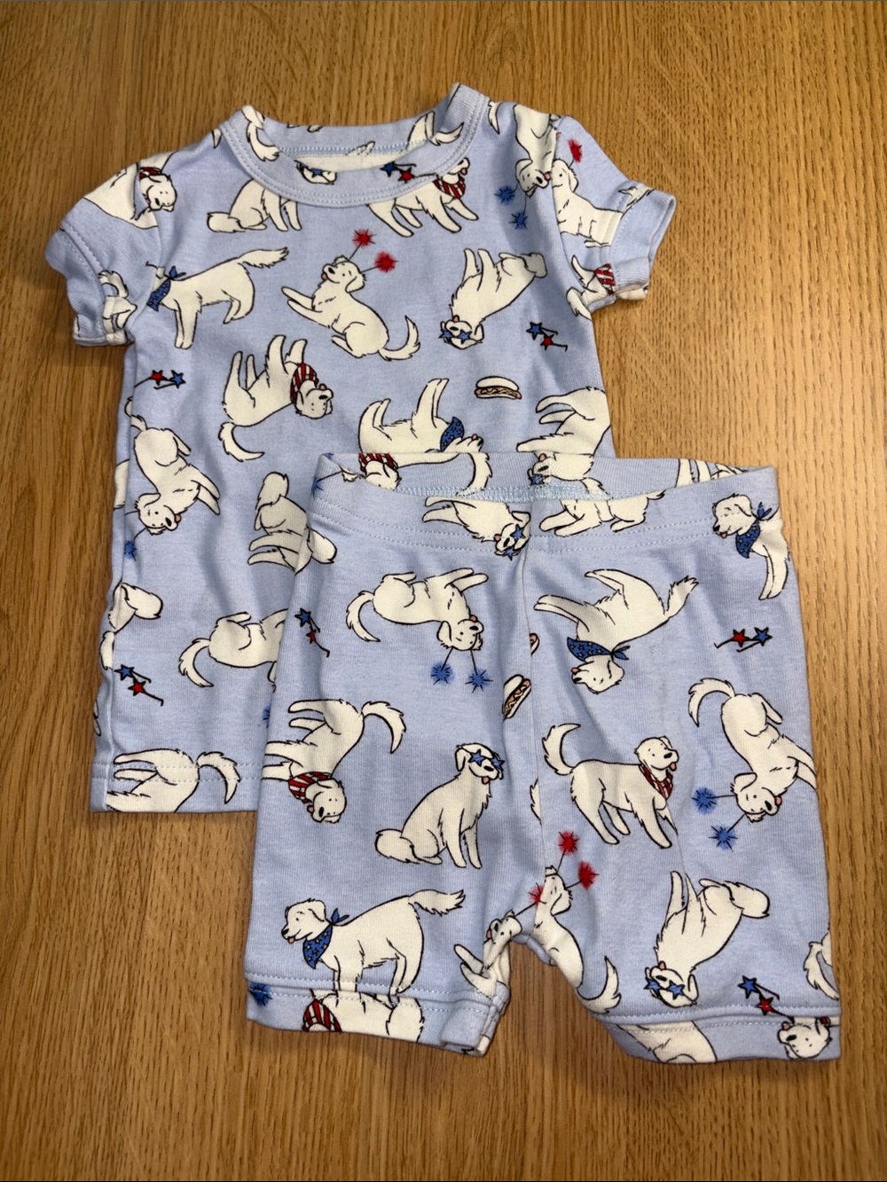 GAP Short Sleeve Pajama Set - fun dog print